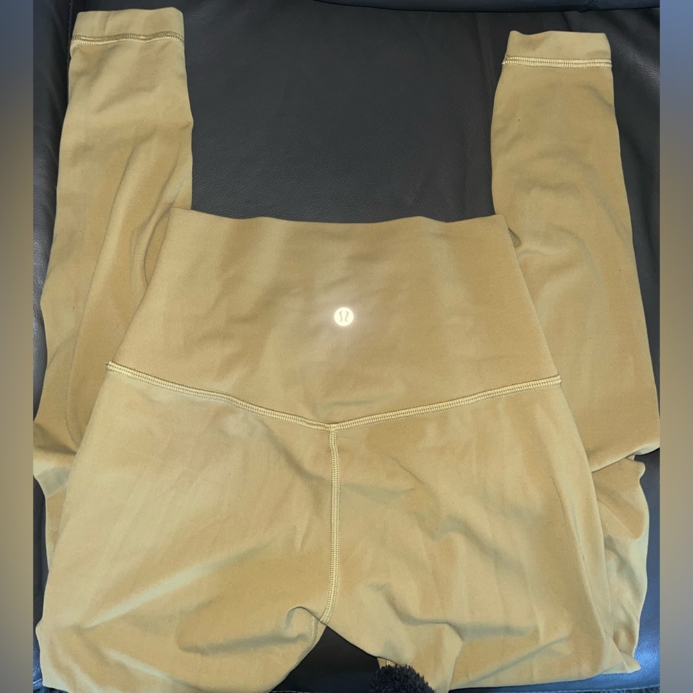 Lululemon high waisted leggings size 4 green